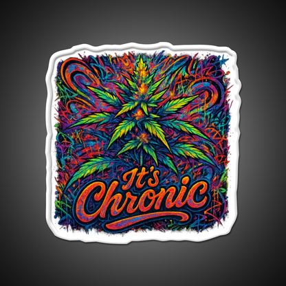 Its Chronic Psychedelic Explosion Hemp Inspired Green Leaf Led Neon Sign Rgb Color - Shineneon
