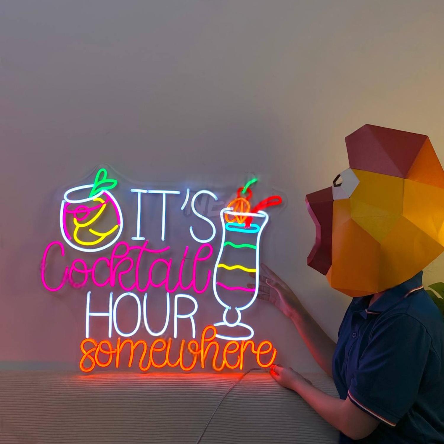 Its Cocktail Hour Somewhere Led Neon Sign Bar Led Neon Sign | Shineneon