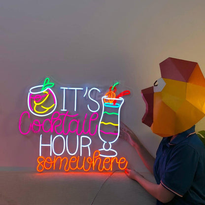 Its Cocktail Hour Somewhere Led Neon Sign Bar Led Neon Sign | Shineneon