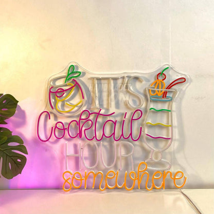 Its Cocktail Hour Somewhere Led Neon Sign Bar Led Neon Sign | Shineneon