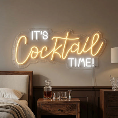 It's Cocktail Time LED Neon Sign - 03 Real Lifestyle Scene