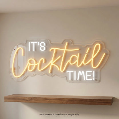 It's Cocktail Time LED Neon Sign - 04 Size Image