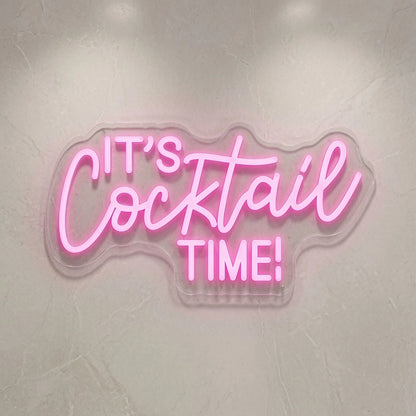 It's Cocktail Time LED Neon Sign Home Decor - 01 Original Product Image