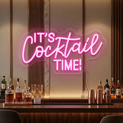 It's Cocktail Time LED Neon Sign Home Decor - 02 High-Converting Product Image