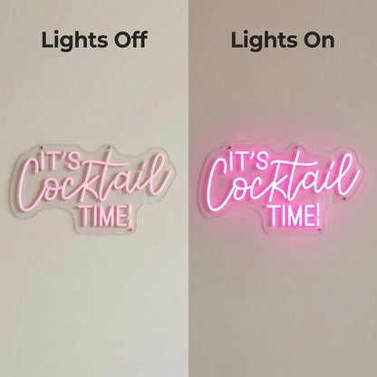 It's Cocktail Time LED Neon Sign Home Decor - Shineneon