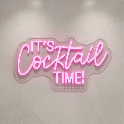 It's Cocktail Time LED Neon Sign Home Decor - Shineneon