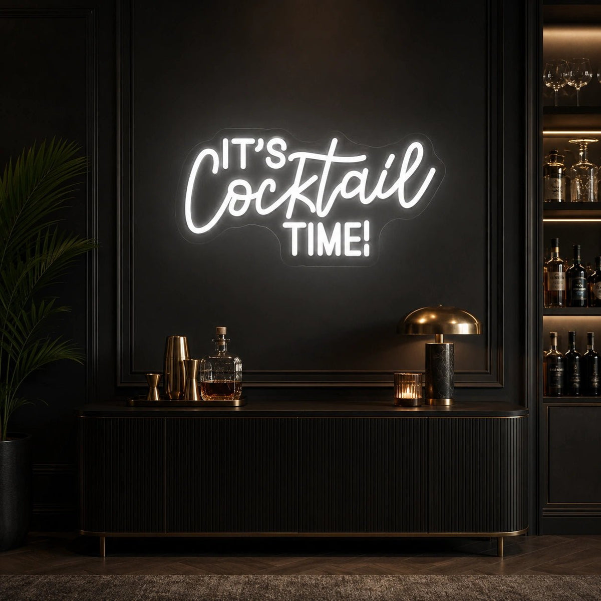 Its Cocktail Time Man Cave LED Neon Sign - Shineneon