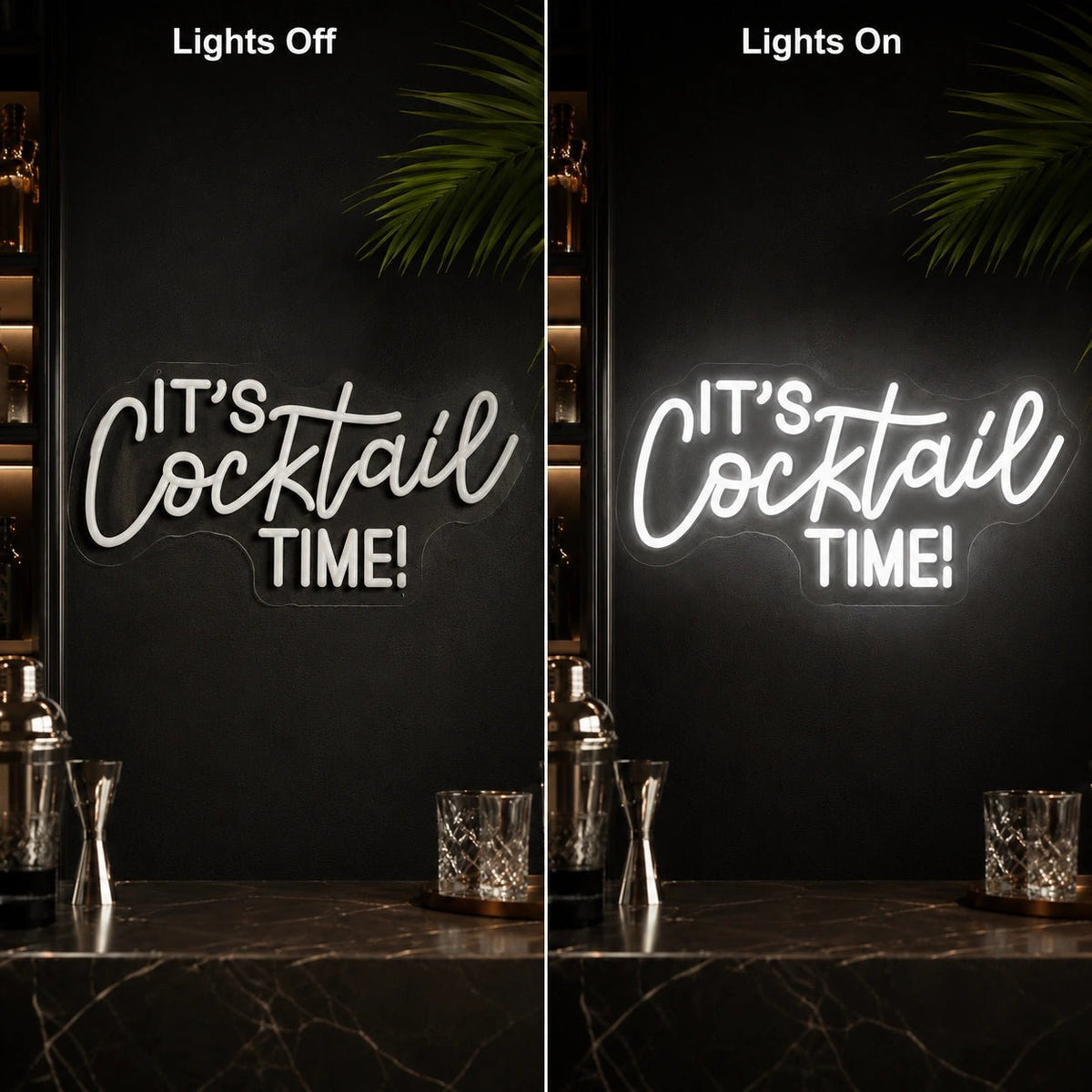 Its Cocktail Time Man Cave LED Neon Sign - Shineneon