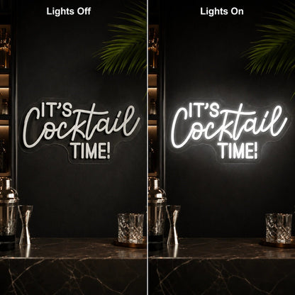 Its Cocktail Time Man Cave LED Neon Sign - Shineneon