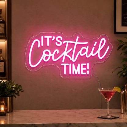 Its Cocktail Time Neon Sign LED Neon Sign high-converting product image