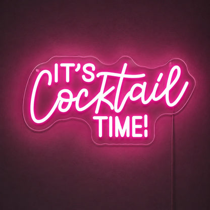 Its Cocktail Time Neon Sign LED Neon Sign main product image