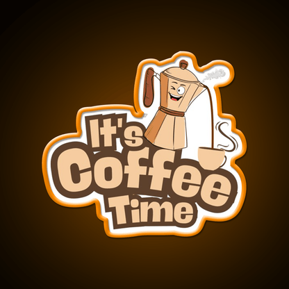 Its Coffee Time Cafe Led Neon Sign Espresso Bar Art Rgb Color - Shineneon