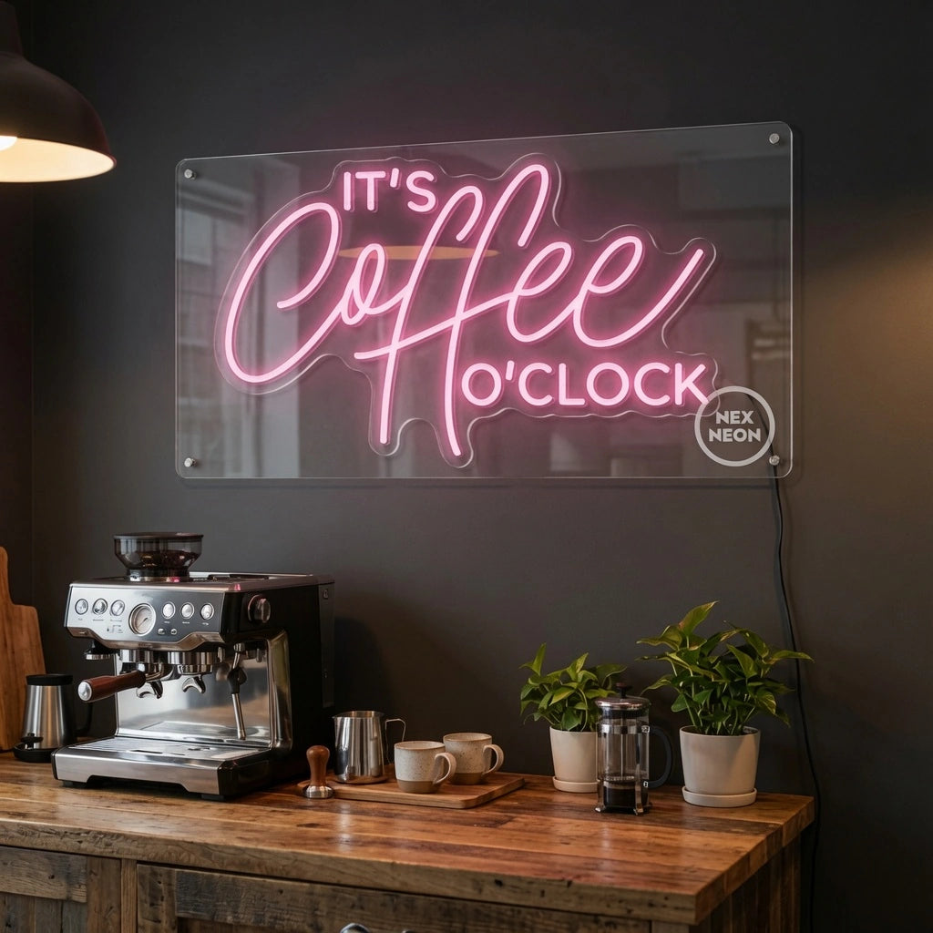 It's Coffee To Clock LED Neon Sign - 03 Real Lifestyle Scene