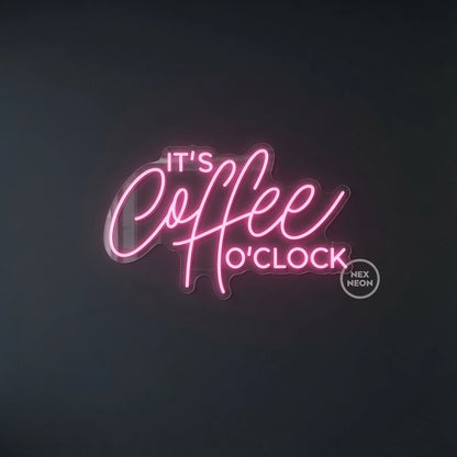 It's Coffee To Clock LED Neon Sign - 04 Size Image