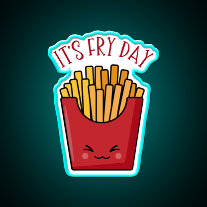 Its Fry Day Fast Food Led Neon Sign For Burger Place Rgb Color