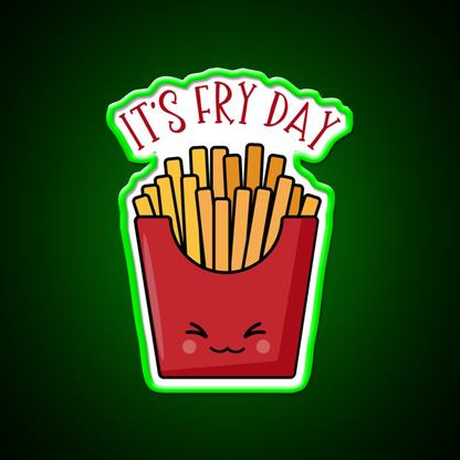 Its Fry Day Fast Food Led Neon Sign For Burger Place Rgb Color
