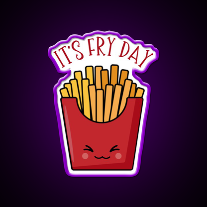 Its Fry Day Fast Food Led Neon Sign For Burger Place Rgb Color