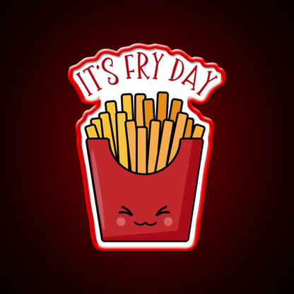 Its Fry Day Fast Food Led Neon Sign For Burger Place Rgb Color