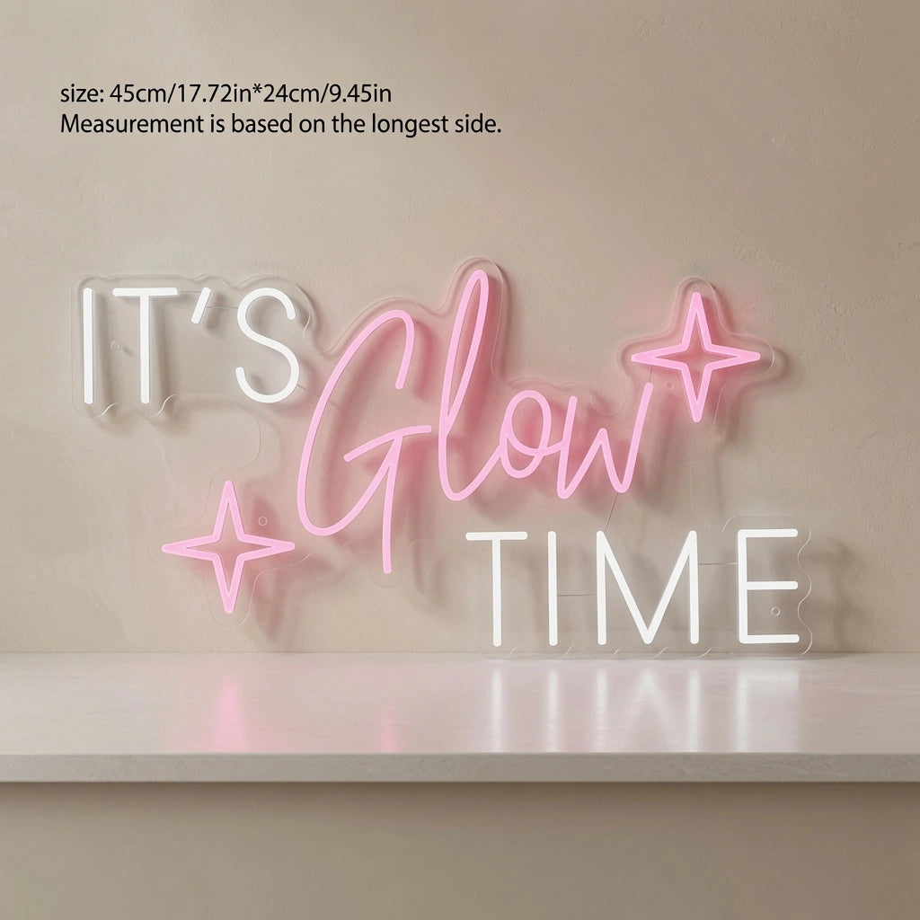 It's Glow Time LED Neon Sign Bedroom Decor - 04 Size Image