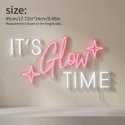 It's Glow Time LED Neon Sign Home Art - 04 Size Image