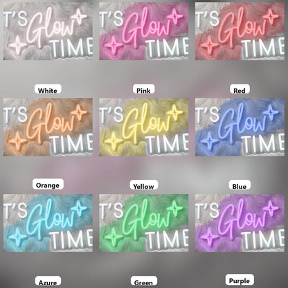 It's Glow Time LED Neon Sign Home Wall Art - 05 Color Grid