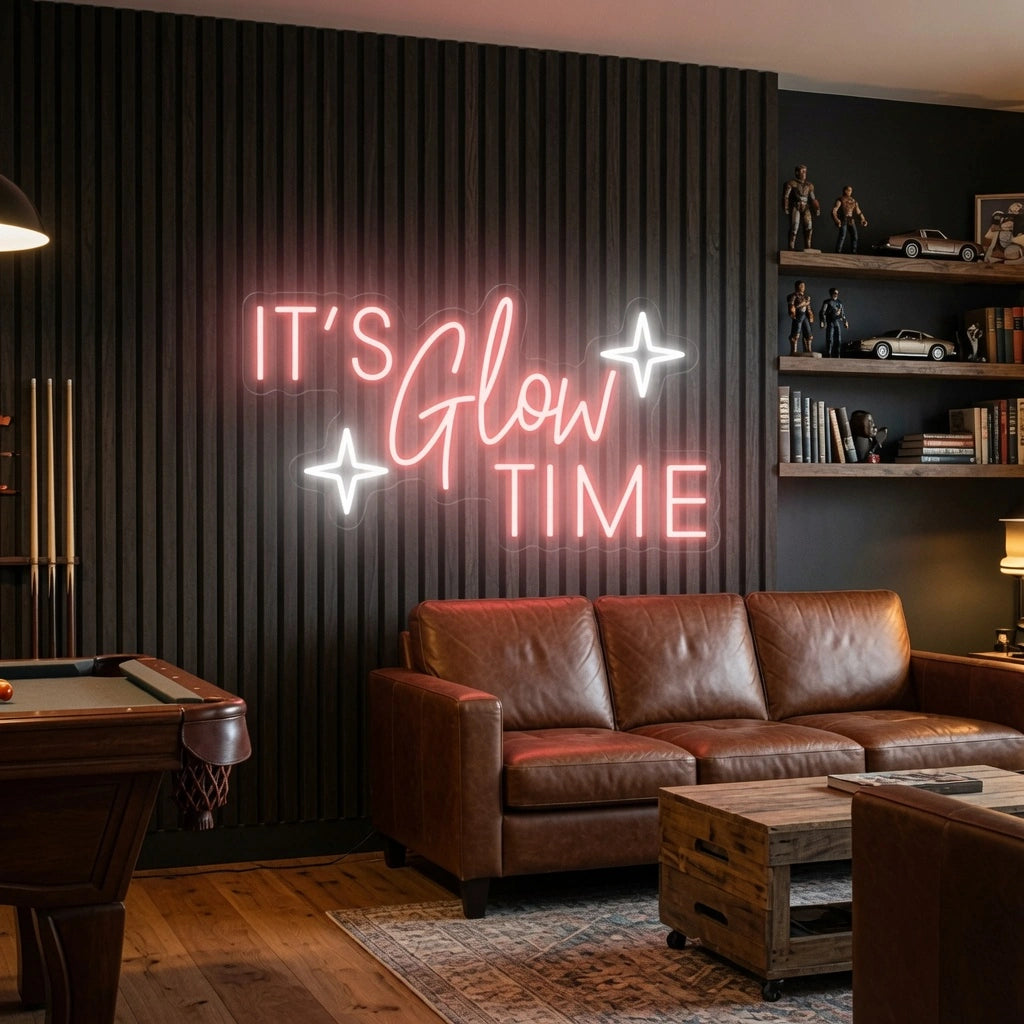 It's Glow Time LED Neon Sign Wall Decor - 03 Real Lifestyle Scene