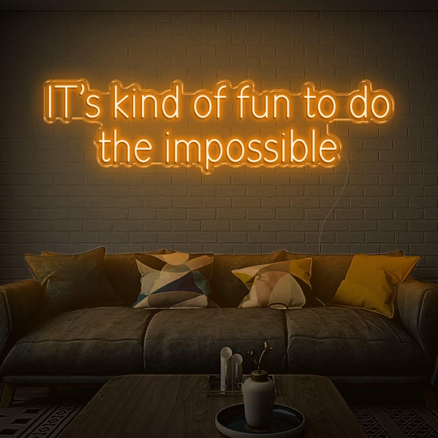 Its Kind Of Fun To Do The Impossible Yellow Led Neon Sign For Home Studio Decor | Shineneon