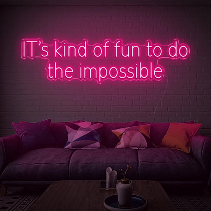 Its Kind Of Fun To Do The Impossible Yellow Led Neon Sign For Home Studio Decor | Shineneon