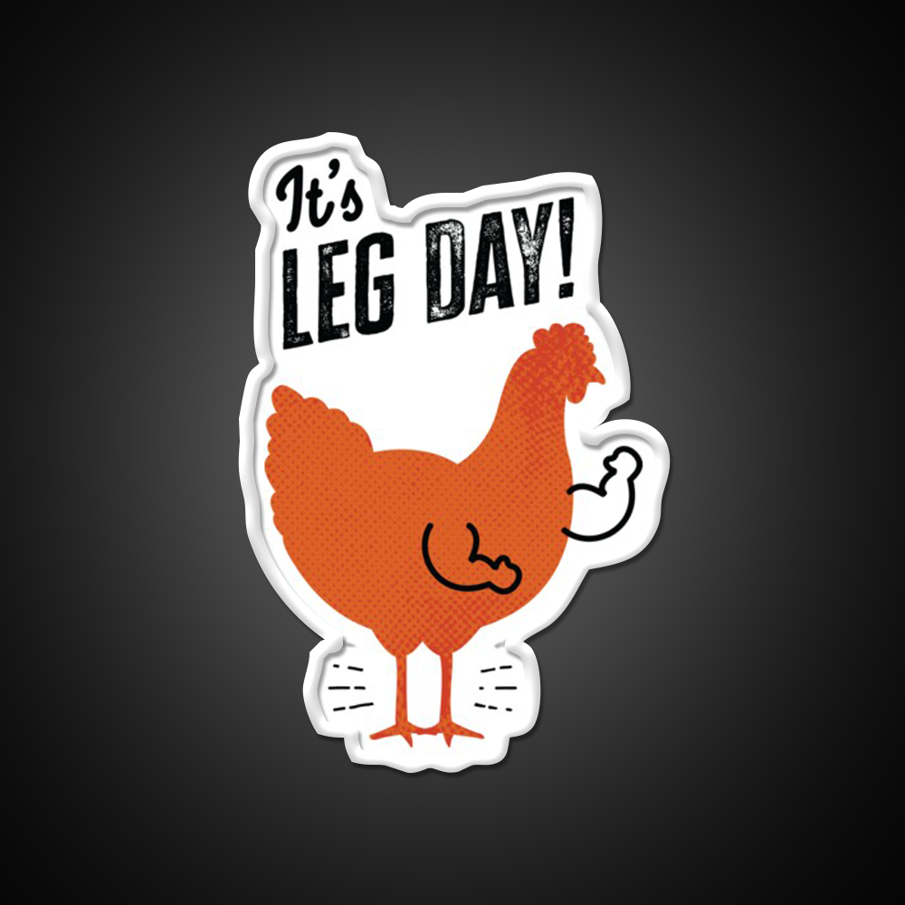 Its Leg Day Funny Gym Chicken Gym Fitness Led Neon Sign Rgb Color - LED neon sign view 11