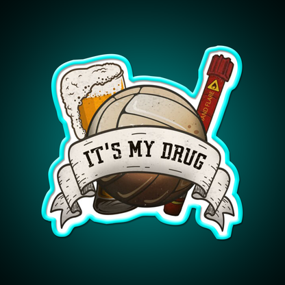 Its My Drug Beer Bar Decor Led Neon Sign Rgb Color - Size and dimension reference