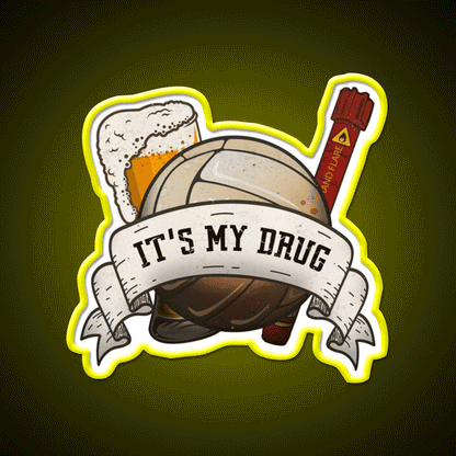 Its My Drug Beer Bar Decor Led Neon Sign Rgb Color - Custom LED neon sign front view