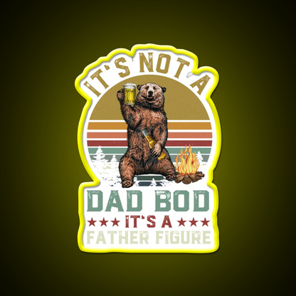 Its Not A Dad Bod Its A Father Figure Beer Bar Decor Led Neon Sign Rgb Color - LED neon sign view 7