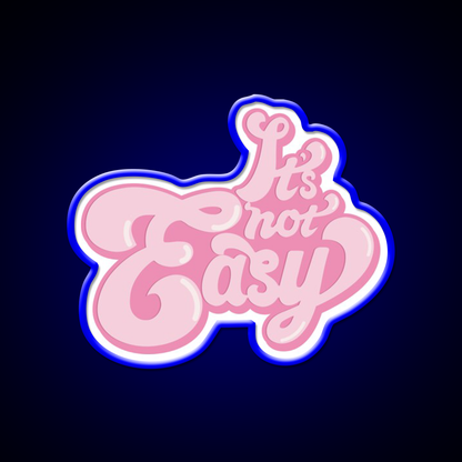 Its Not Easy Bubble Gum Cafe Led Neon Sign Espresso Bar Art Rgb Color