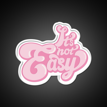 Its Not Easy Bubble Gum Cafe Led Neon Sign Espresso Bar Art Rgb Color