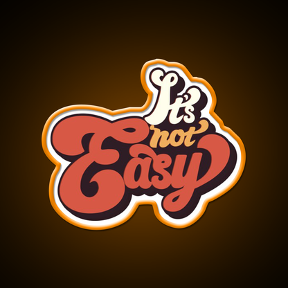 Its Not Easy Vintage Cafe Led Neon Sign Espresso Bar Art Rgb Color