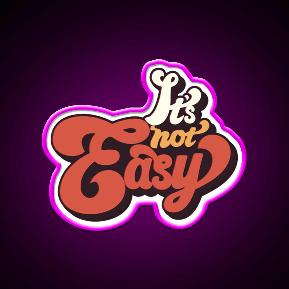 Its Not Easy Vintage Cafe Led Neon Sign Espresso Bar Art Rgb Color