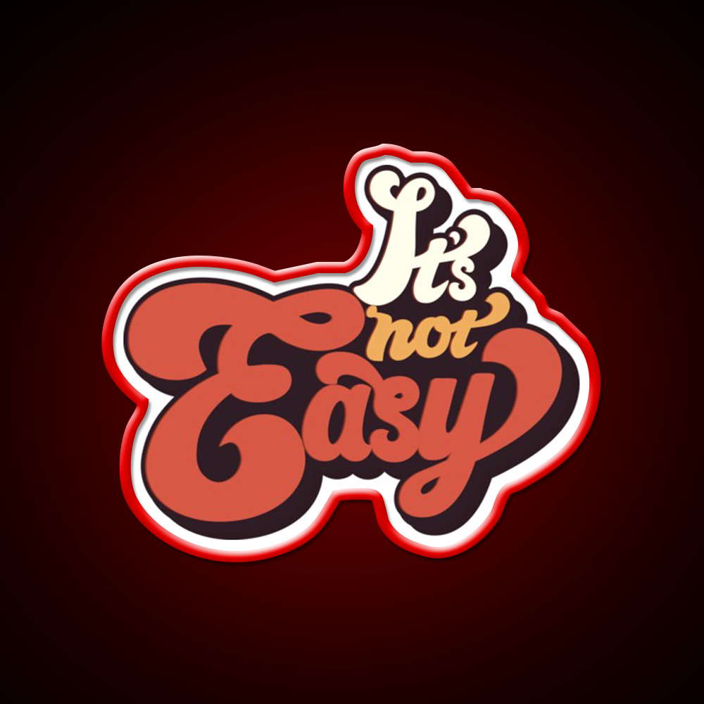 Its Not Easy Vintage Cafe Led Neon Sign Espresso Bar Art Rgb Color