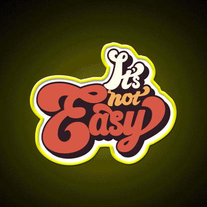 Its Not Easy Vintage Cafe Led Neon Sign Espresso Bar Art Rgb Color