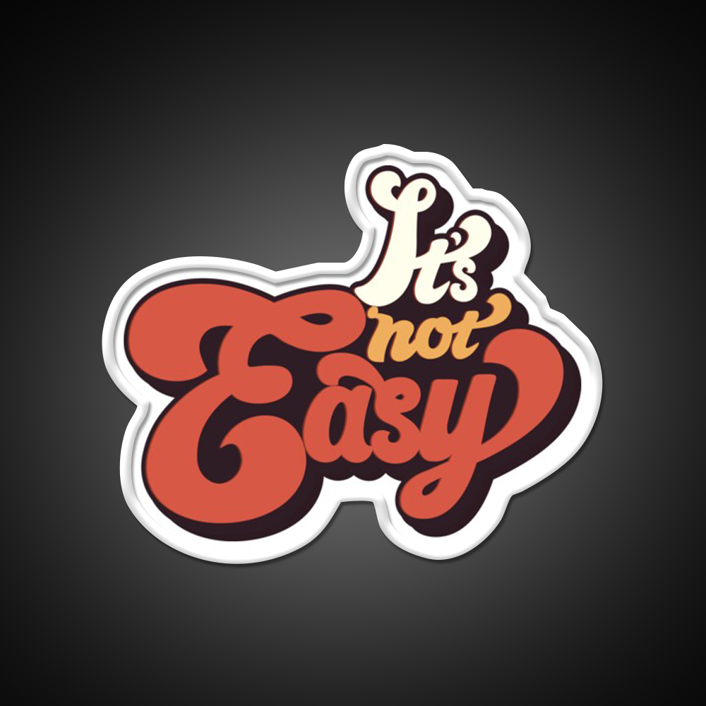 Its Not Easy Vintage Cafe Led Neon Sign Espresso Bar Art Rgb Color