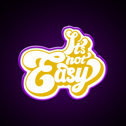 Its Not Easy Yellow Cafe Led Neon Sign Espresso Bar Art Rgb Color