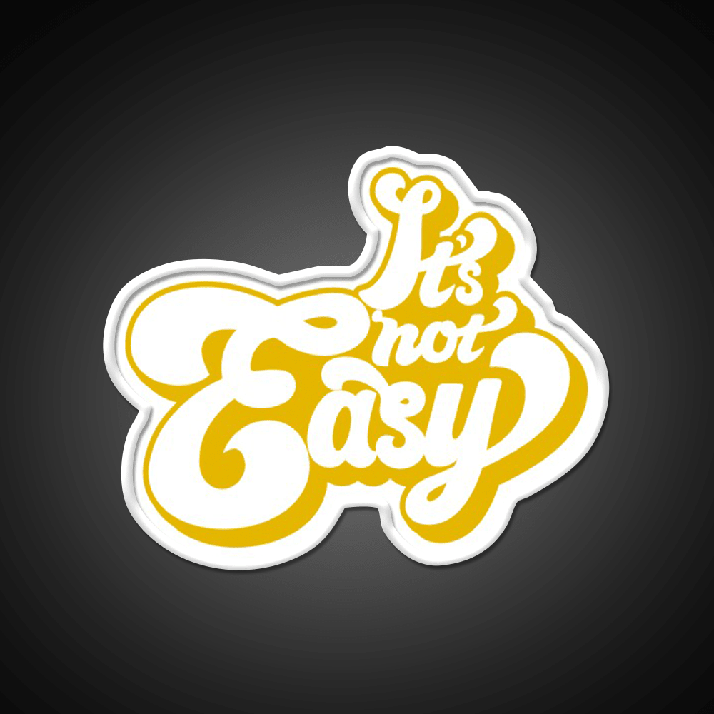 Its Not Easy Yellow Cafe Led Neon Sign Espresso Bar Art Rgb Color - Shineneon