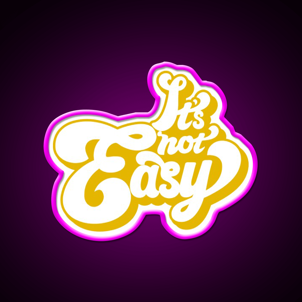 Its Not Easy Yellow Cafe Led Neon Sign Espresso Bar Art Rgb Color - Shineneon