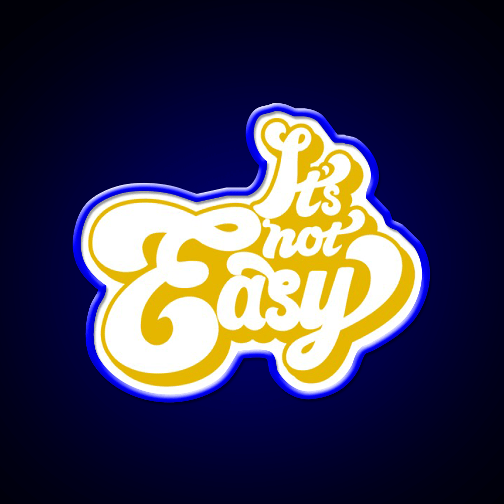 Its Not Easy Yellow Cafe Led Neon Sign Espresso Bar Art Rgb Color - Shineneon
