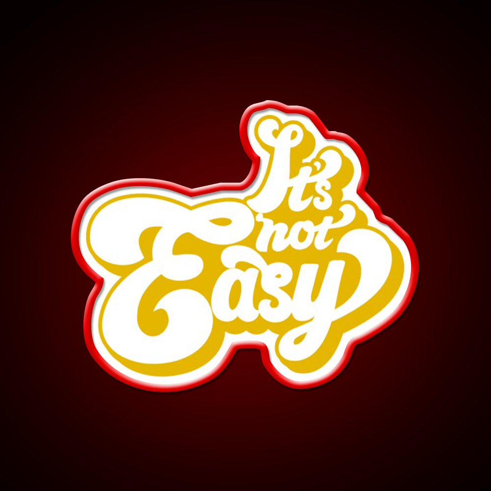 Its Not Easy Yellow Cafe Led Neon Sign Espresso Bar Art Rgb Color - Shineneon