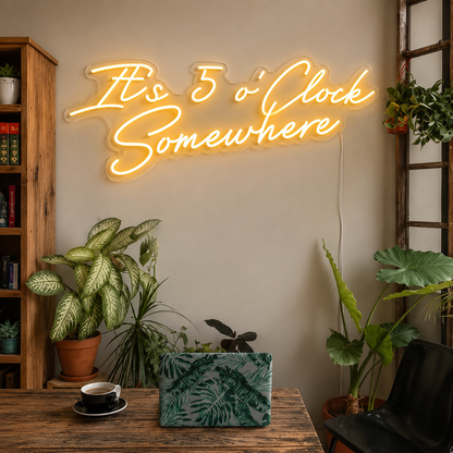 Its Oclock Somewhere Wall Decor LED Neon Sign main product image