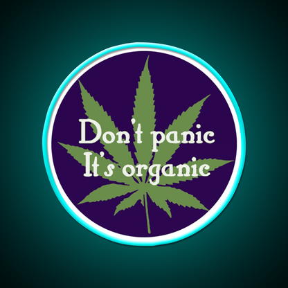 Its Organic Hemp Inspired Green Leaf Led Neon Sign Rgb Color - Size and dimension reference