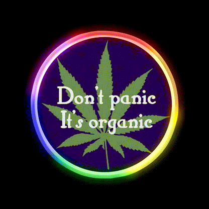Its Organic Hemp Inspired Green Leaf Led Neon Sign Rgb Color - LED neon sign close-up detail