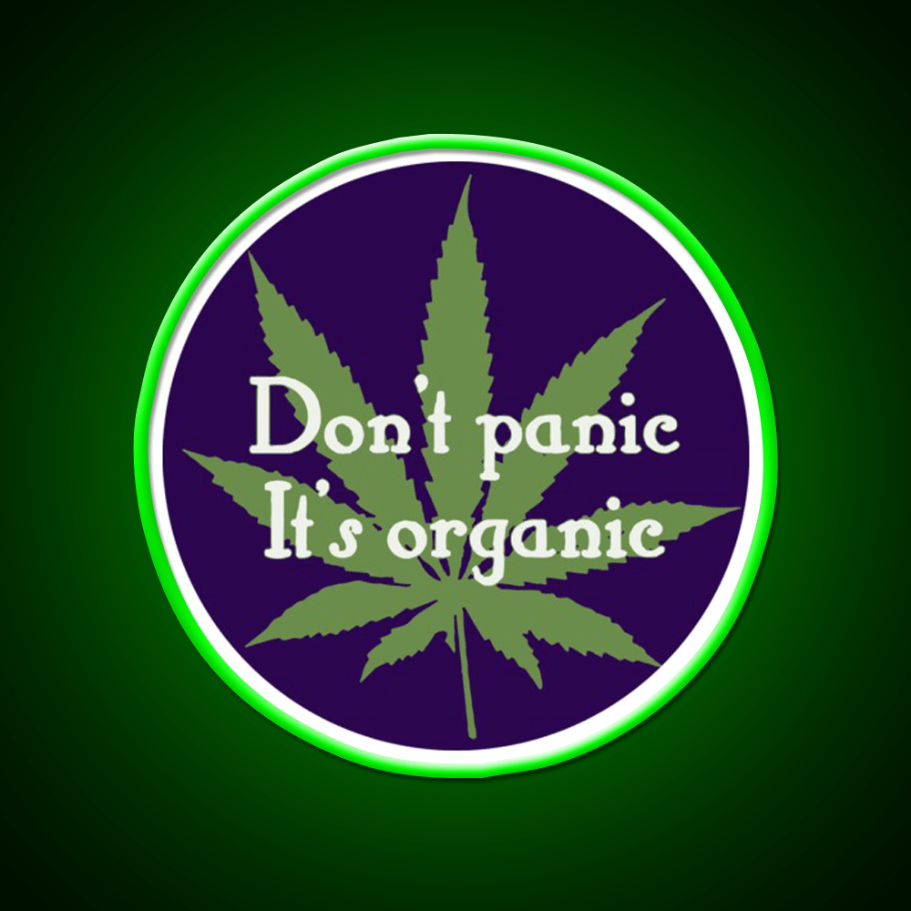 Its Organic Hemp Inspired Green Leaf Led Neon Sign Rgb Color - Shineneon