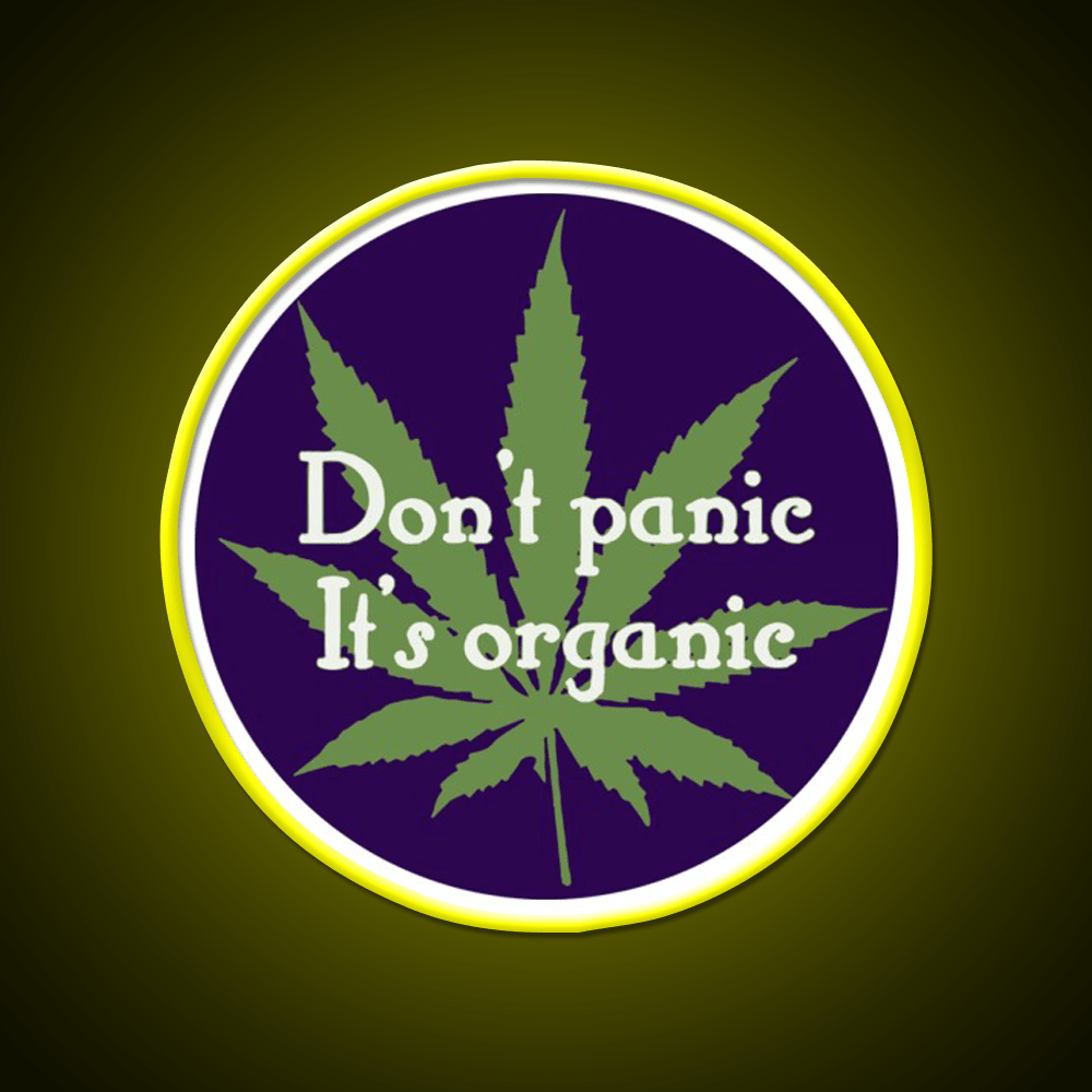 Its Organic Hemp Inspired Green Leaf Led Neon Sign Rgb Color - Shineneon