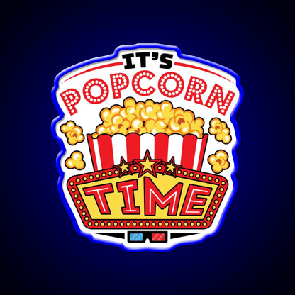 Its Popcorn Time Snack Food Led Neon Sign Rgb Color - Shineneon
